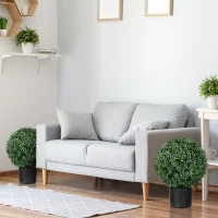 HOMCOM Sztuczny Bukszpan Kolisty, 52x40 cm, Zielony(m-4)