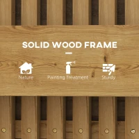 Outsunny Set of 2 Wall-mounted Wooden Garden Planters with Trellis, Drainage Holes and Movable Planter Boxes, Wall Raised Garden Bed for Patio, Carbonised(m-8)