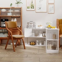 HOMCOM L-Shape Corner Home Office Computer Desk 360° Rotating Corner Desk Storage Shelf Combo Workstation Home Office  Modern Style Corner(m-7)