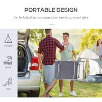 Outsunny Steel Frame Outdoor Garden Padded Sun Lounger w/ Pillow Grey(m-7)