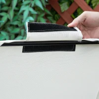 Outsunny 2 Piece Foldable Reclining Garden Chair with Headrest, Zero Gravity Deck Sun Lounger Seat Chair with Footrest, Armrest, Cup Holder & Canopy Shade, White(m-9)