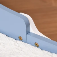 HOMCOM Toddler Bed Frame, Kids Bedroom Furniture for Boys Girls with Safe Guardrails, Low Junior Blue(m-8)
