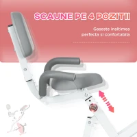 HOMCOM 2-in-1 Folding Exercise Bike with 8-Level Magnetic Resistance, Arm Resistance Band, Pulse Sensor, Pink(m-5)