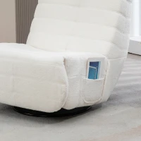 HOMCOM Verstelbare Zitzak, Belastbaar tot 150kg, 84x104x87cm, Crème(m-8)