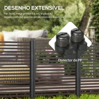 Outsunny Vedação de Jardim de Aço com Revestimento em PE para Exterior Barreira para Animais 93x22x120cm Marrom(m-4)