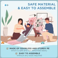 AIYAPLAY 3 in 1 Baby Slide for Indoor Use with Climber, Basketball Hoop, Basketball, for Ages 18-36 Months - Pink(m-7)