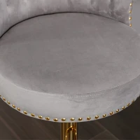 Set aus 2 drehbaren und höhenverstellbaren Barhockern mit Lehne und Fußstütze für Küche und Esszimmer, Grau(m-7)