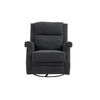 Loungesessel, drehbar und um 360 Grad neigbar, für ultimativen Komfort im Wohnzimmer, Schlafzimmer, Büro- Relax- und Loungesessel, Schwarz(m-10)