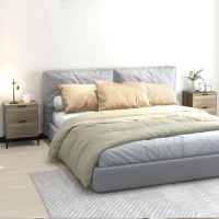 HOMCOM Set of Two Wood Effect Bedside Tables(m-2)