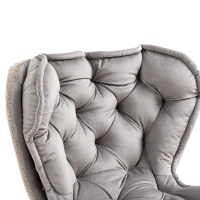 Set aus 2 drehbaren, höhenverstellbaren Barhockern mit Lehne und Fußstütze für Küche und Esszimmer, Grau(m-6)