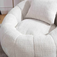 Bequemer runder drehbarer Sitzsack, Beige(m-6)