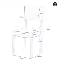 Set di 6 Sedie Imbottite in tessuto effetto velluto per Sala da Pranzo con Gambe in Legno, Grigio(m-3)