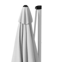 Outsunny 3 x 3(m) Cantilever Roma Parasol with Aluminum Frame, Crank and Tilt, Square Overhanging Patio Umbrella with 360° Rotation, 250g Sun Shade Canopy with Cross Base, White(m-9)