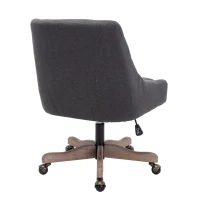 Bequemer und ergonomischer Bürostuhl- Drehbar, Modern für Wohnzimmer und Büro mit hochwertigen Materialien, Schwarz(m-11)