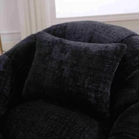 Bequemer runder drehbarer Sitzsack, Schwarz(m-6)