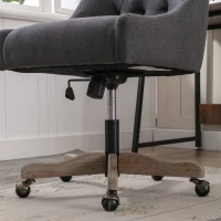 Bequemer und ergonomischer Bürostuhl- Drehbar, Modern für Wohnzimmer und Büro mit hochwertigen Materialien, Schwarz(m-8)