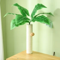 PawHut Krabpaal Katteboom, inclusief Kast, 1 Kattenhol, 80 x 48 x 160cm, 1 Ladder, Eik + Wit(m-9)