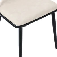 Juego de 2 Sillas de Comedor con Asiento de Pu y Respaldo de Ratán Estructura de Metal Negro(m-6)