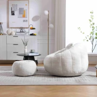 Bequemer runder drehbarer Sitzsack, Beige(m-5)