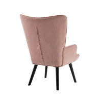 Moderner Relaxsessel gepolstert für Wohnzimmer und Schlafzimmer, Komfort und Stil in Samt, Rosa(m-9)