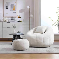 Bequemer runder drehbarer Sitzsack, Beige(m-4)