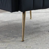Relaxsessel Luxussessel mit Samtbezügen für Wohnzimmer und Büro, Elegantes Design in Schwarz(m-8)