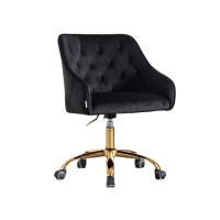 Ergonomischer und höhenverstellbarer Schreibtischstuhl, elegant und komfortabel, Schwarz(m-1)