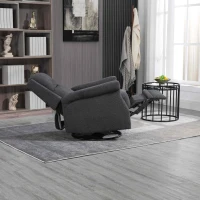 Loungesessel, drehbar und um 360 Grad neigbar, für ultimativen Komfort im Wohnzimmer, Schlafzimmer, Büro- Relax- und Loungesessel, Schwarz(m-4)