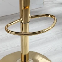 Set aus 2 höhenverstellbaren Barhockern mit Lehne und Fußstütze, drehbar, Grau(m-8)