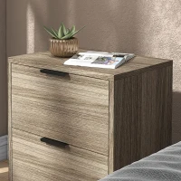 HOMCOM Set of Two Wood Effect Bedside Tables(m-8)
