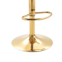 Set aus 2 drehbaren, höhenverstellbaren Barhockern mit Lehne und Fußstütze für Küche und Esszimmer, Rosa(m-8)