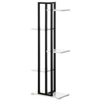 Outsunny 5 Tiered Plant Stand, Corner Plant Shelf, Flower Pot Holder Storage Organizer for Indoor Outdoor Porch Balcony Living Room Bedroom(m-11)