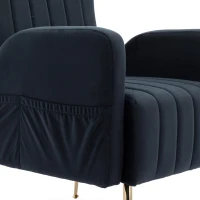 Relaxsessel Luxussessel mit Samtbezügen für Wohnzimmer und Büro, Elegantes Design in Schwarz(m-9)