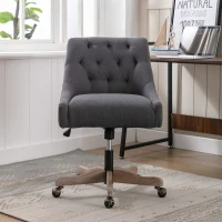 Bequemer und ergonomischer Bürostuhl- Drehbar, Modern für Wohnzimmer und Büro mit hochwertigen Materialien, Schwarz(m-2)