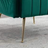 Relaxsessel mit Bezug in Samtoptik, elegantes und modernes Design für Wohnzimmer und Aufenthaltsraum mit Liegefunktion und abnehmbaren Kissen, Smaragd(m-8)