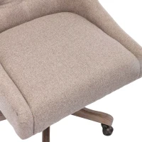 Bequemer und ergonomischer Bürostuhl- Drehbar, Modern für Wohnzimmer und Büro mit hochwertigen Materialien, Braun(m-9)