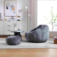 Bequemer runder drehbarer Sitzsack, Grau(m-4)