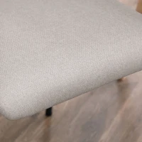 HOMCOM Eetkamerstoelen, Set van 2, Comfortabel, in Linnenlook, Metalen Frame, tot 120 kg, Beige(m-8)