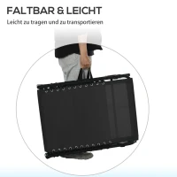 Outsunny ligbed tuin ligbed 4-traps verstelbare rugleuning zwart(m-6)