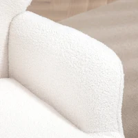 HOMCOM Gestoffeerde stoel, modern design, 71x77x102cm, Crèmewit(m-6)