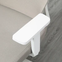 Vinsetto Conjunto de Cadeira de Escritório Reclinável com Rodas e Altura Ajustável 64x61x120,9-128,9 cm e Tapete Protetor Cinza e Transparente(m-6)