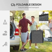 Outsunny Set of Two Sun Loungers, with Five-Position Reclining Backs - Grey(m-7)