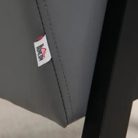 HOMCOM Set of 2 Accent Chair, PU Leather Armchair, Occasional Chair with Beech Wood Frame for Living Room Reception Bedroom Balcon, Grey(m-9)