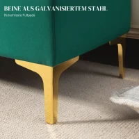 HOMCOM Ławka z Miejsce do Przechowywania, Nośność do 120kg, 120x44x44,5cm, Zielona(m-7)