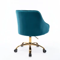 Ergonomischer Bürostuhl, höhenverstellbar, elegant und bequem, Schreibtischstuhl ergonomisch, Blau-Grün(m-9)