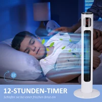 HOMCOM torenventilator 45 W wit+zwart 96 cm(m-7)