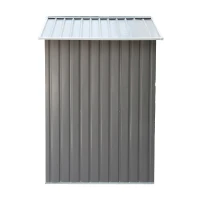 Outsunny Abri de Jardin Multi-équipé en Acier Gris 213 x 127 x 185 cm(m-8)