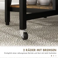 HOMCOM Opvouwbare eettafel, industriële stijl, 140 cm x 80 cm x 75 cm, bruin + zwart(m-6)