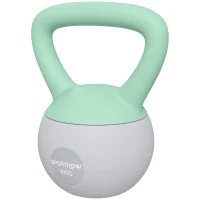 SPORTNOW 4KG Kettlebell, Soft Kettle Bell with Non-Slip Handle for Home Gym Weight Lifting and Strength Training(m-1)