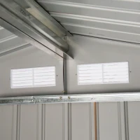 Outsunny domek narzędziowy, metal, żółty, 213 x 130 x 185 cm(m-9)